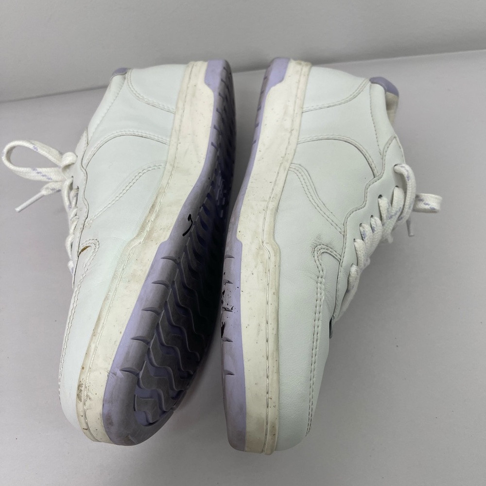 Madewell Court Low Top Sneakers Lilac Trim Coated Leather Sz W9.5 M8 EUC - Picture 3 of 7